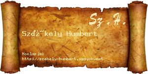 Székely Humbert névjegykártya